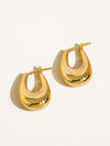 QUINN 18K CLASSIC DROPLET HOOP EARRING