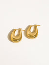 QUINN 18K CLASSIC DROPLET HOOP EARRING