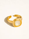 ELIZA 18K GOLD NON-TARNISH VINTAGE SQUARE RING