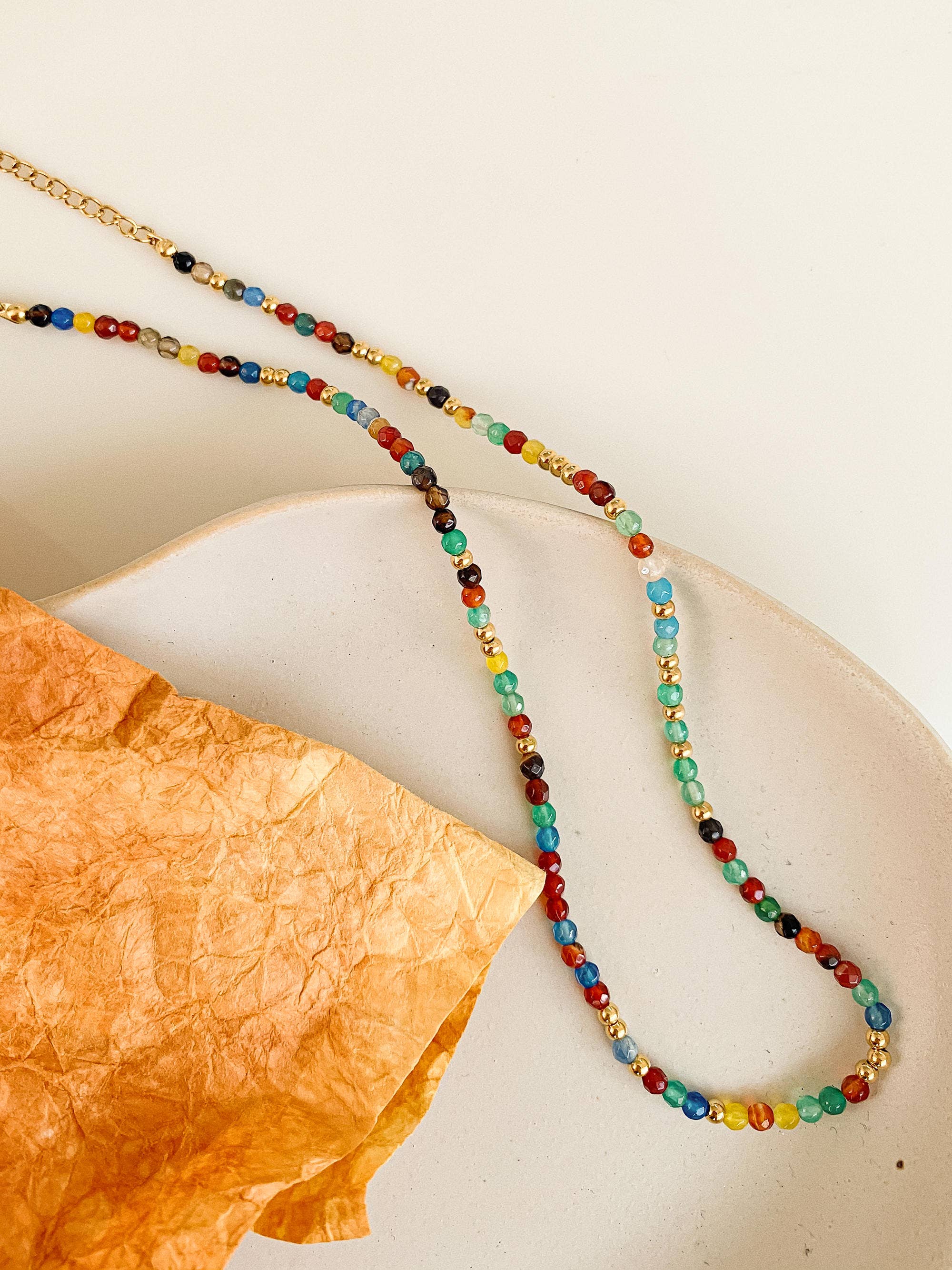 Estelle 18K Gold Non-Tarnish Beaded Necklace