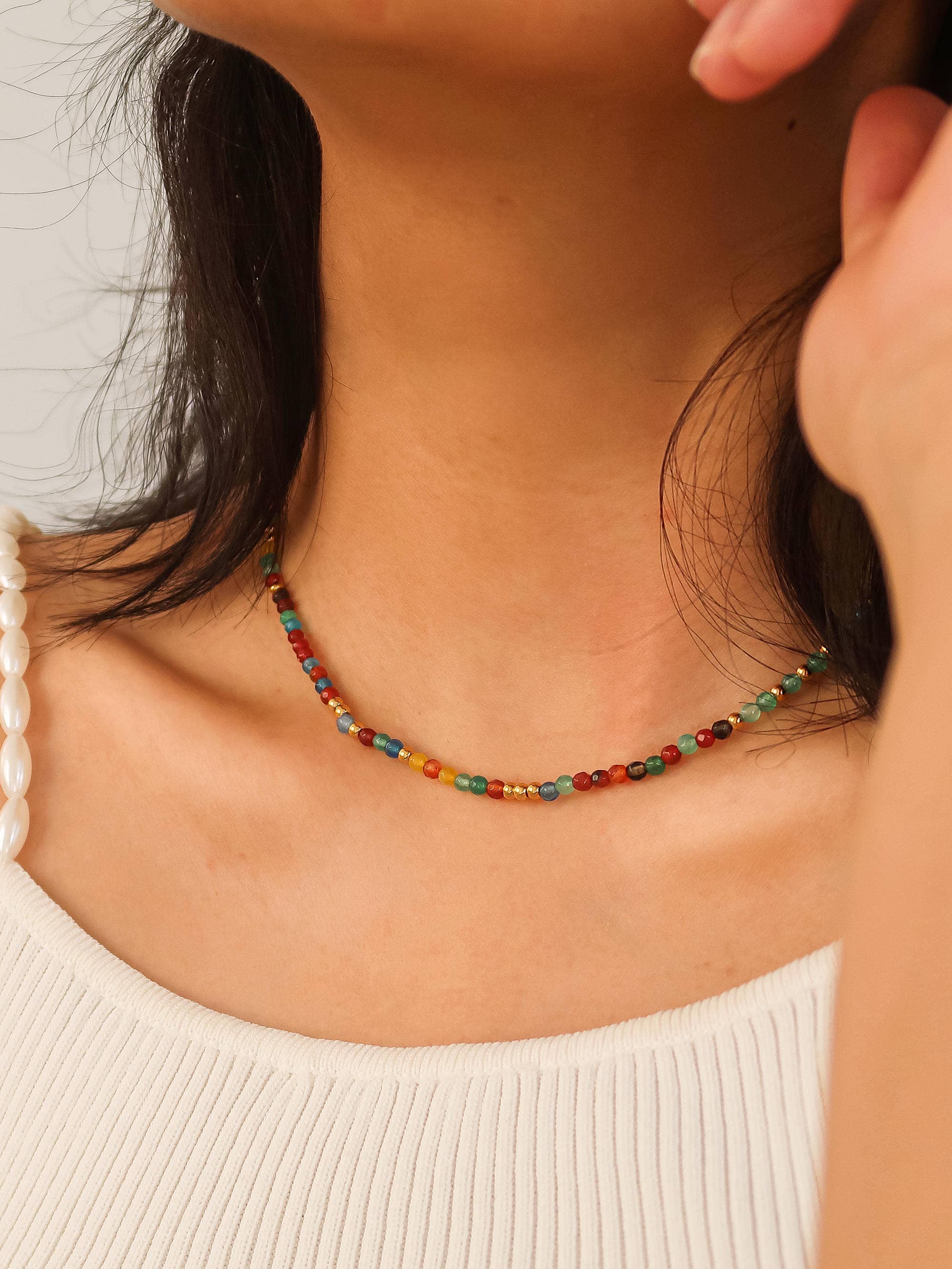 Estelle 18K Gold Non-Tarnish Beaded Necklace