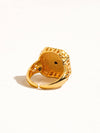 ROUGE 18K GOLD RED ENAMEL VINTAGE ADJUSTABLE RING