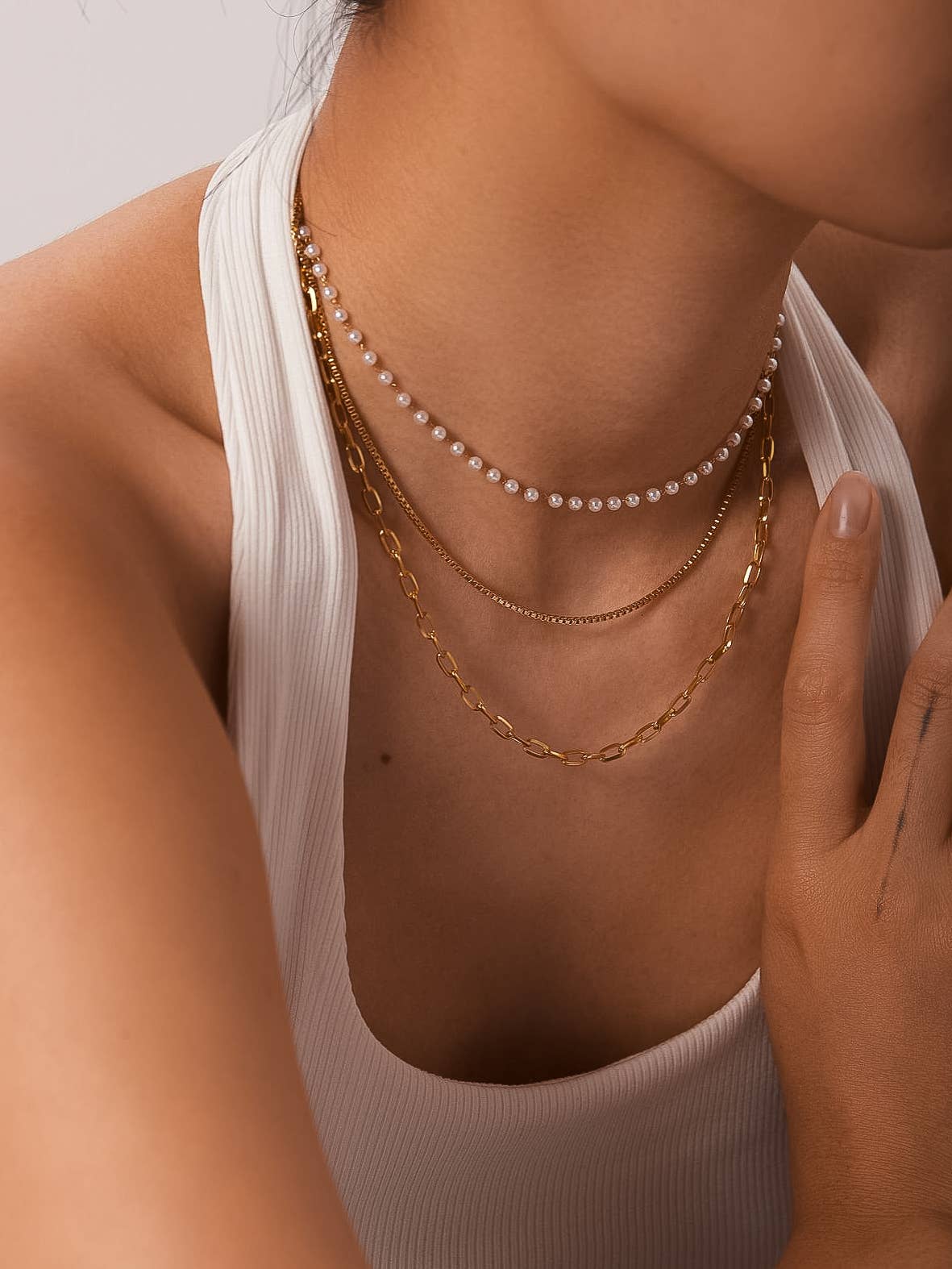 CADEAUX 18K GOLD NON-TARNISH NECKLACE