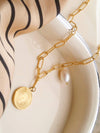 ISALINE GOLD 18K GOLD NON-TARNISH COIN CHAIN NECKLACE