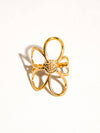 ISOLDE GOLD 18K NON-TARNISH LARGE FLORAL RING