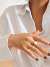 JADE NON-TARNISH CLASSIC SHELL RING SIZE 7