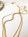 JEAN 18K GOLD NON-TARNISH FLAT SNAKE NECKLACE