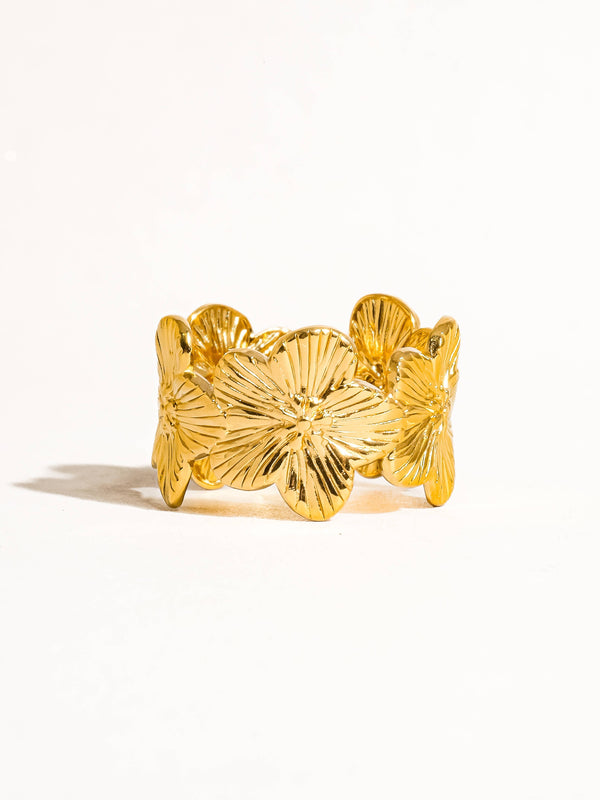 JOSÉE 18K GOLD NON-TARNISH FLOWER RING