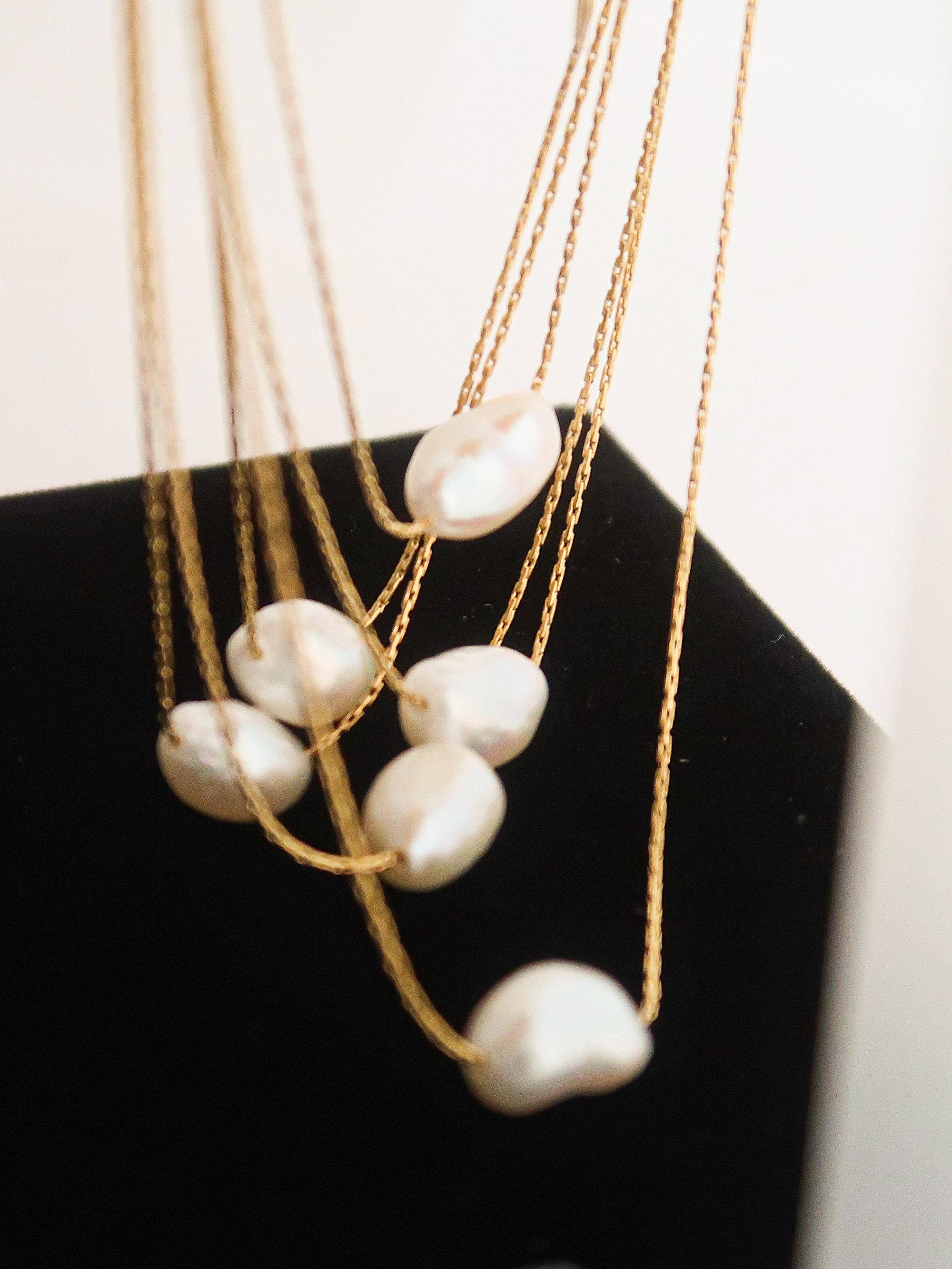 KINNEY NON-TARNISH NATURAL PEARL NECKLACE
