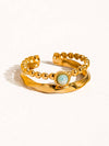 LINDY 18K GOLD NON-TARNISH TURQUOISE RING