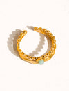 LINDY 18K GOLD NON-TARNISH TURQUOISE RING
