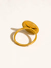 LOGAN 18K GOLD NON-TARNISH BLACK ONYX RING