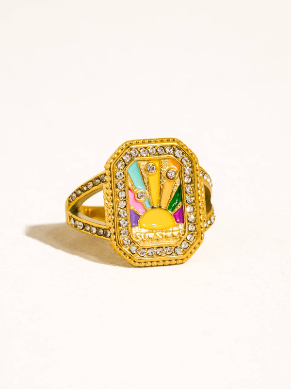 LULORA 18K GOLD NON-TARNISH STATEMENT RING