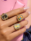 LULORA 18K GOLD NON-TARNISH STATEMENT RING