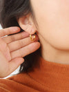 MACKENZIE 18K. NON-TARNISH U-SHAPE HOOP EARRING