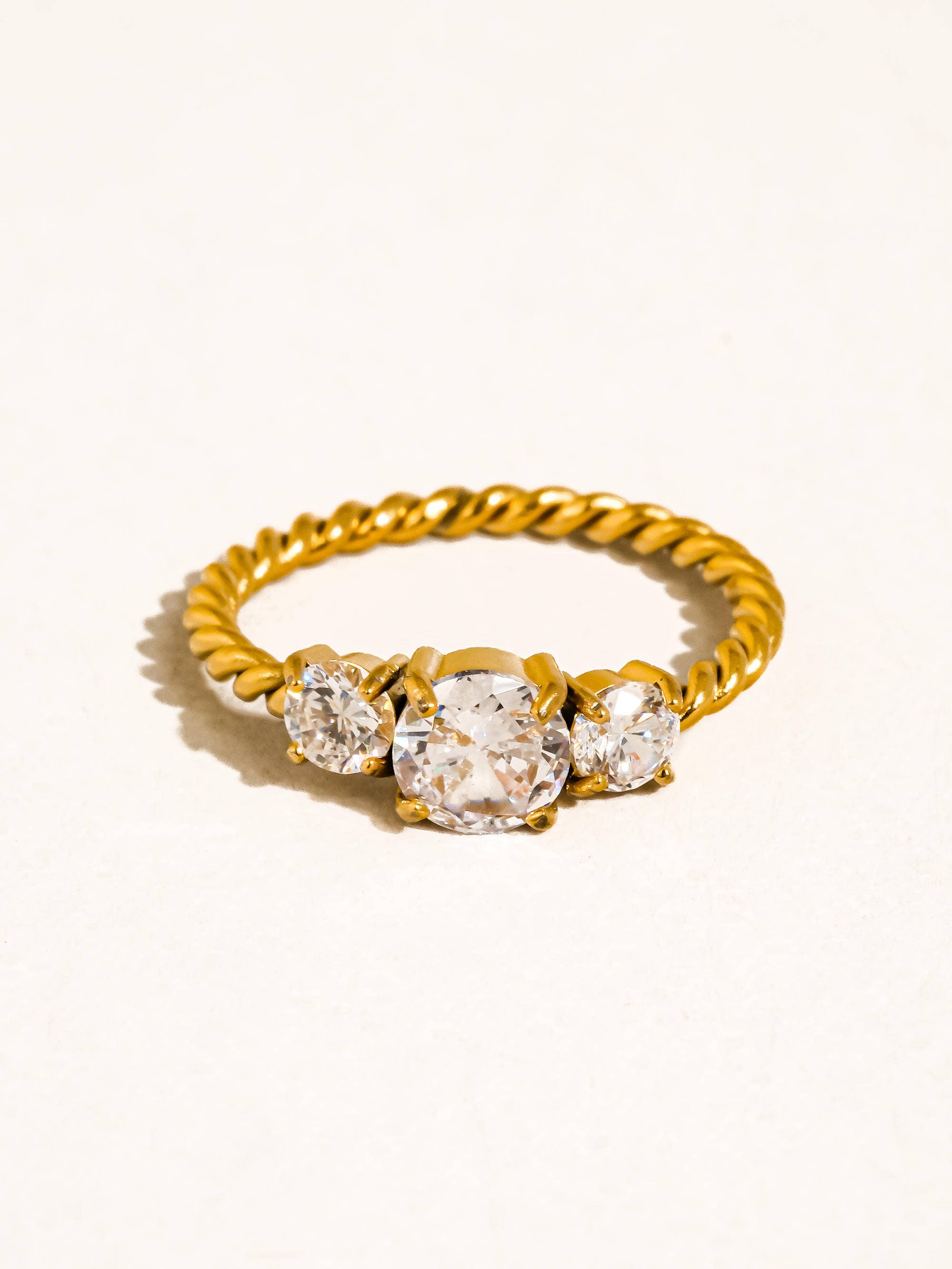 MOIRA 18K GOLD NON-TARNISH CZ STATEMENT RING