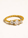 MOIRA 18K GOLD NON-TARNISH CZ STATEMENT RING