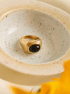 PALMER 18K GOLD NON-TARNISH AGATE RING SIZE 8