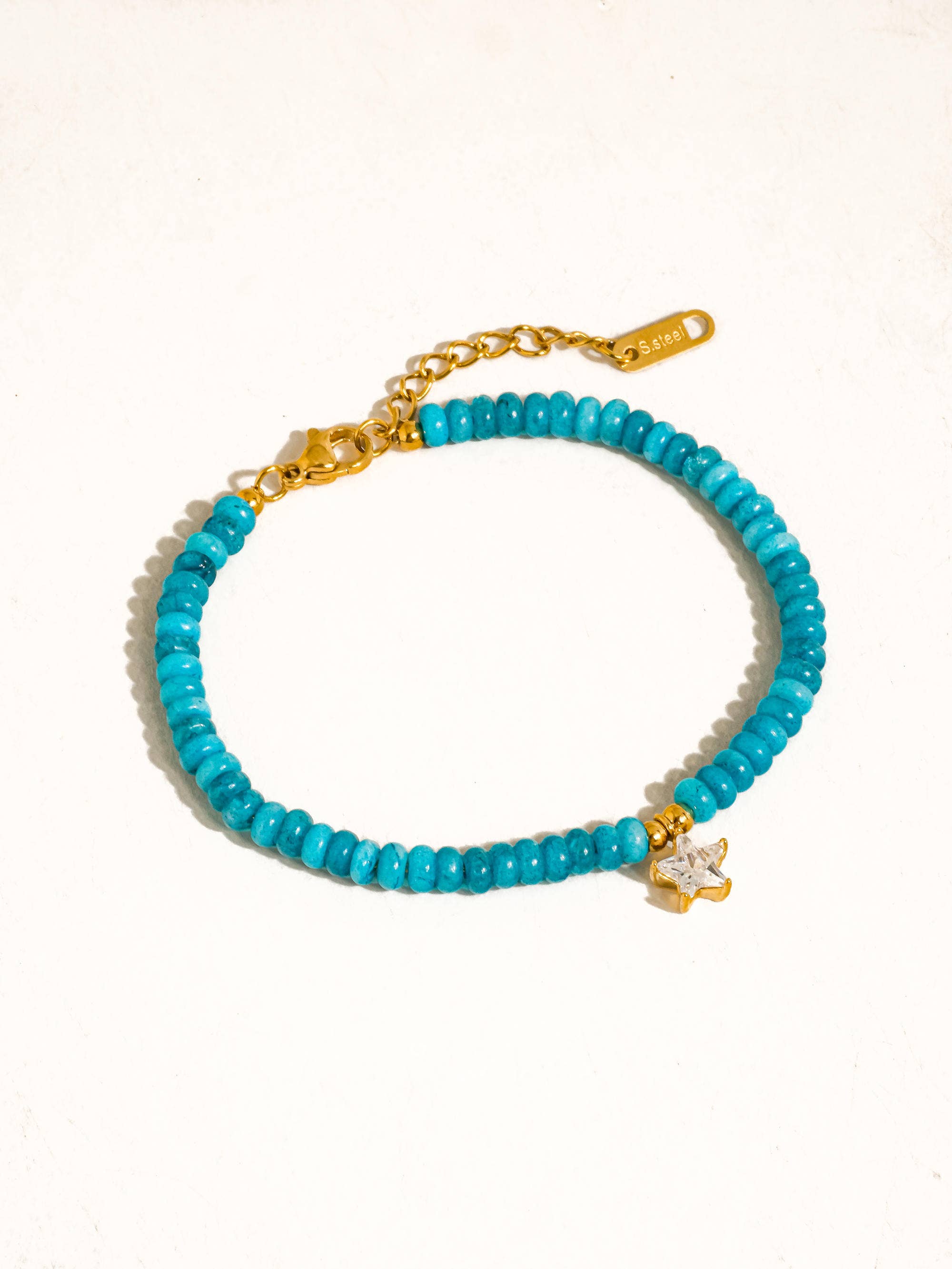 ROCCA 18K GOLD NON-TARNISH BEADED CZ BRACELET