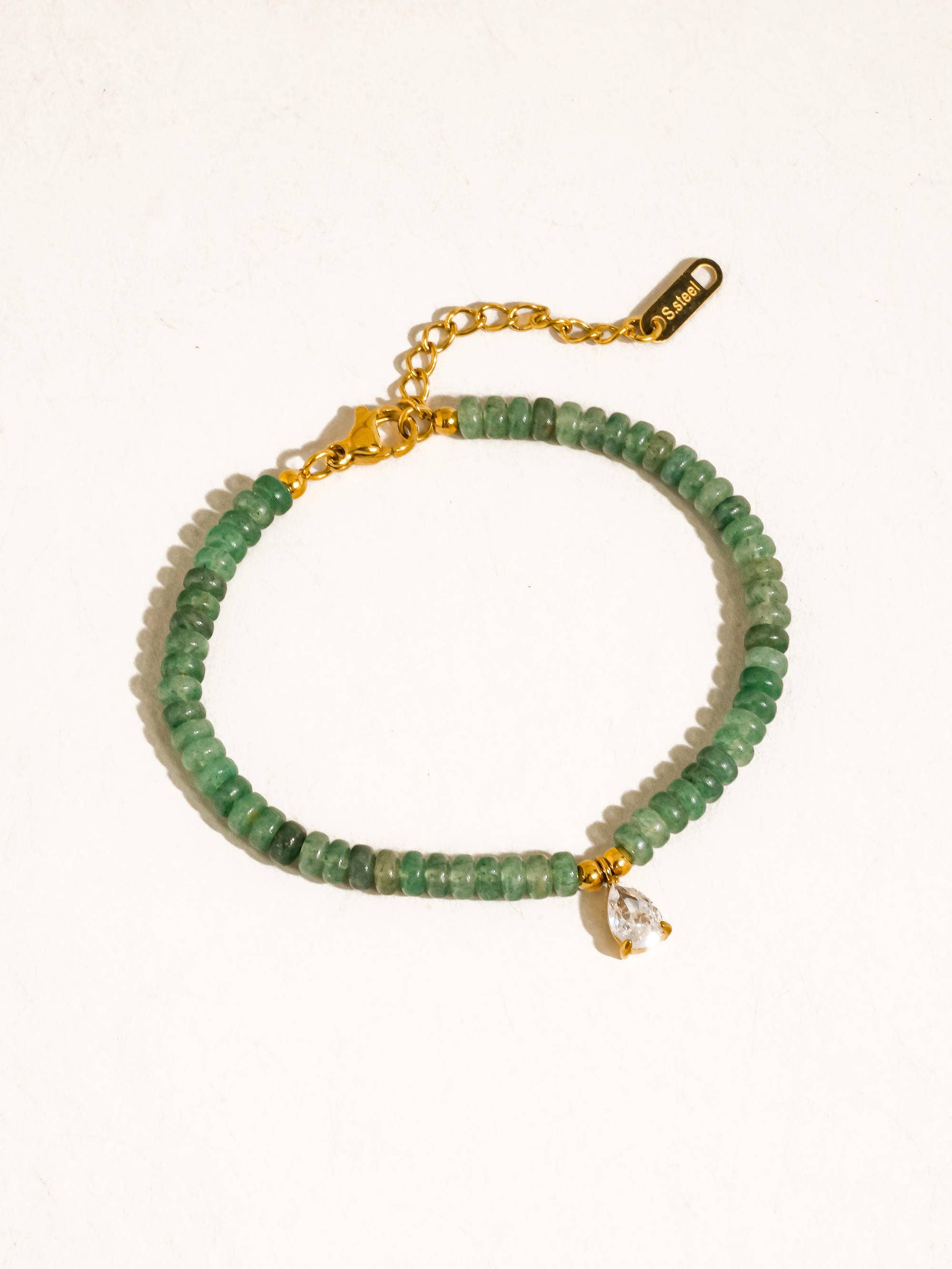 ROCCA 18K GOLD NON-TARNISH BEADED CZ BRACELET