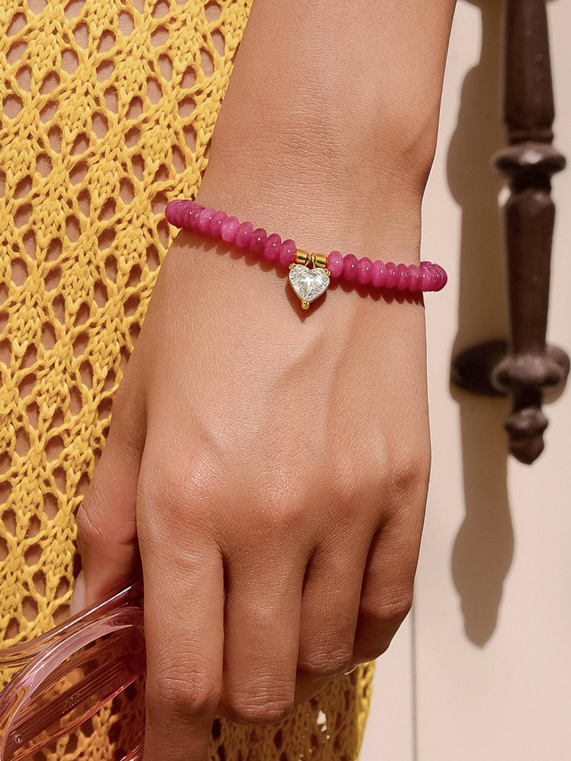 ROCCA 18K GOLD NON-TARNISH BEADED CZ BRACELET