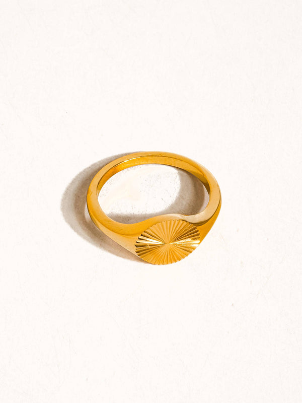 MATEO 18K GOLD NON-TARNISH MODERN SIGNET RING