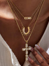 SOLANGE 18K GOLD NON-TARNISH SUNBURST CZ NECKLACE