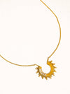 SOLANGE 18K GOLD NON-TARNISH SUNBURST CZ NECKLACE