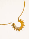 SOLANGE 18K GOLD NON-TARNISH SUNBURST CZ NECKLACE