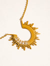 SOLANGE 18K GOLD NON-TARNISH SUNBURST CZ NECKLACE