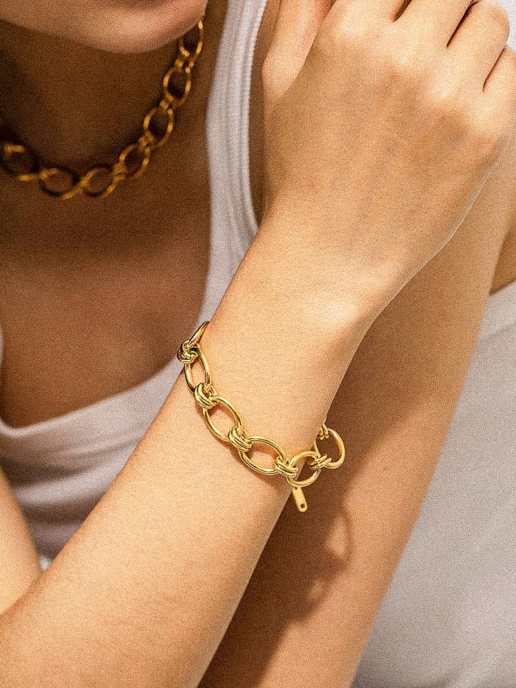 TILA 18K GOLD NON-TARNISH CHAIN BRACELET