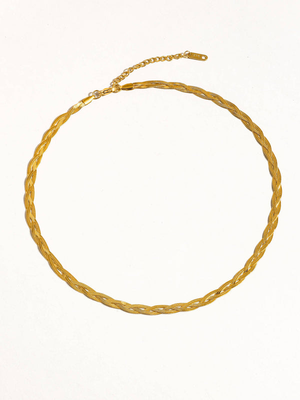 VENDETTE 18K GOLD NON-TARNISH BRAIDED SNAKE CHAIN