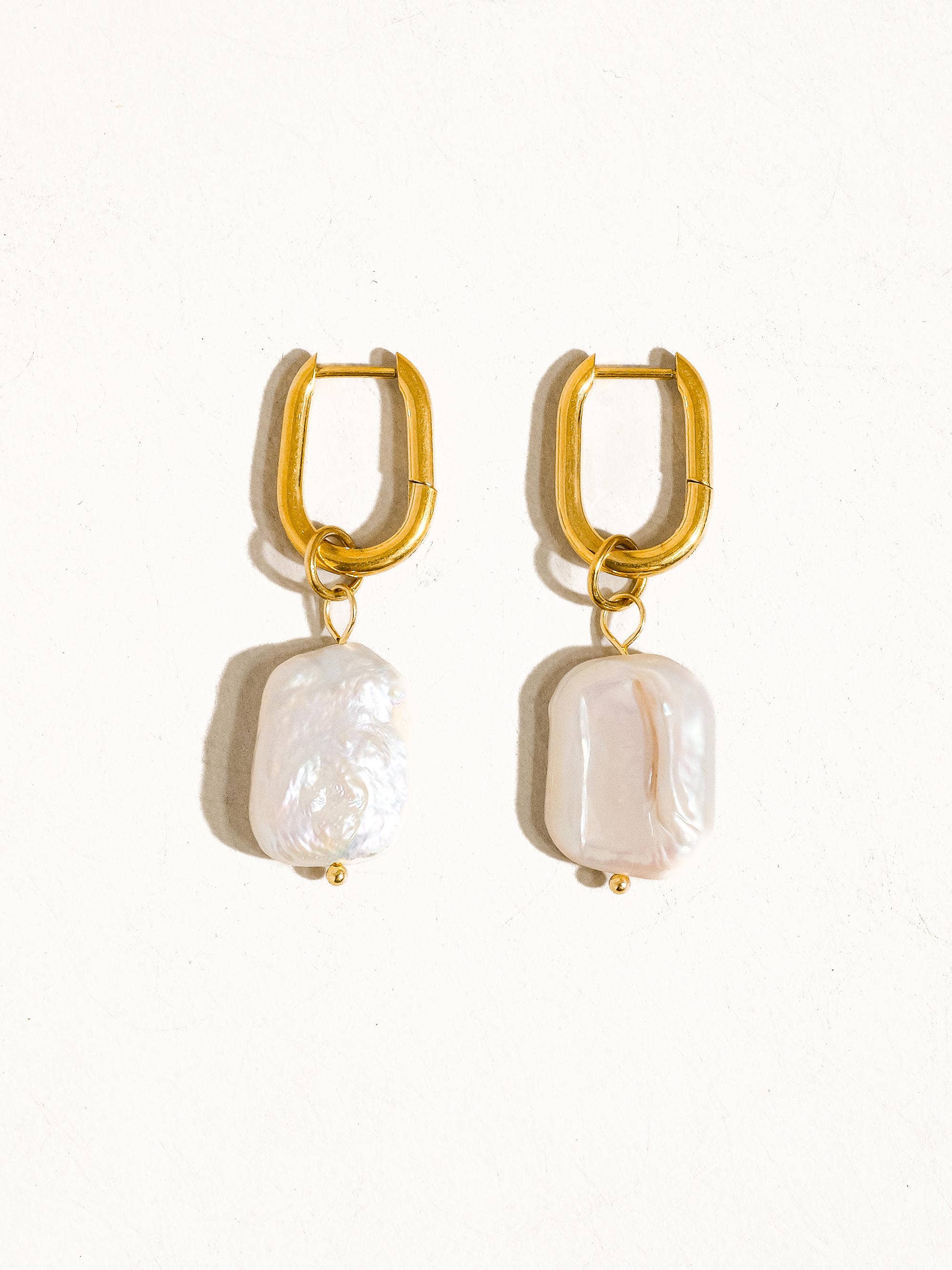 ZAINA 18K GOLD NON-TARNISH PEARL EARRING