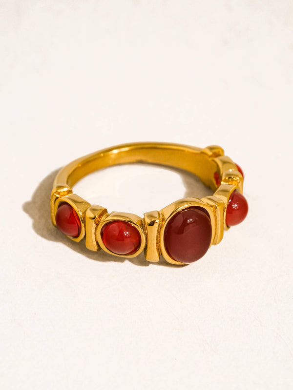 CANSO 18K GOLD NON-TARNISH TIGER EYE RING