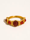 CANSO 18K GOLD NON-TARNISH TIGER EYE RING