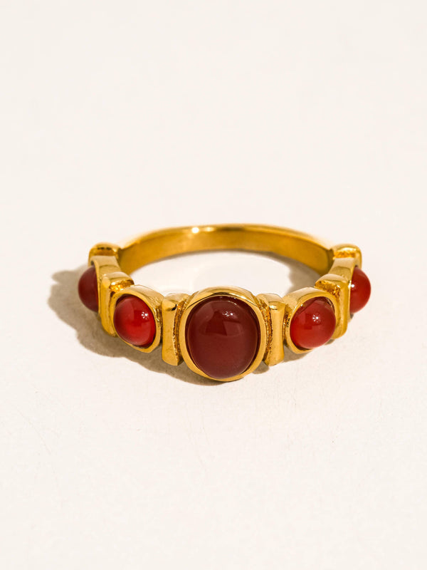 CANSO 18K GOLD NON-TARNISH TIGER EYE RING