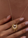 KINDRED 18K GOLD NON-TARNISH PEARL SUNBURST NECKLACE