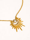 KINDRED 18K GOLD NON-TARNISH PEARL SUNBURST NECKLACE