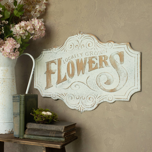 23.5" LOCALLY GROWN FLOWER SIGN