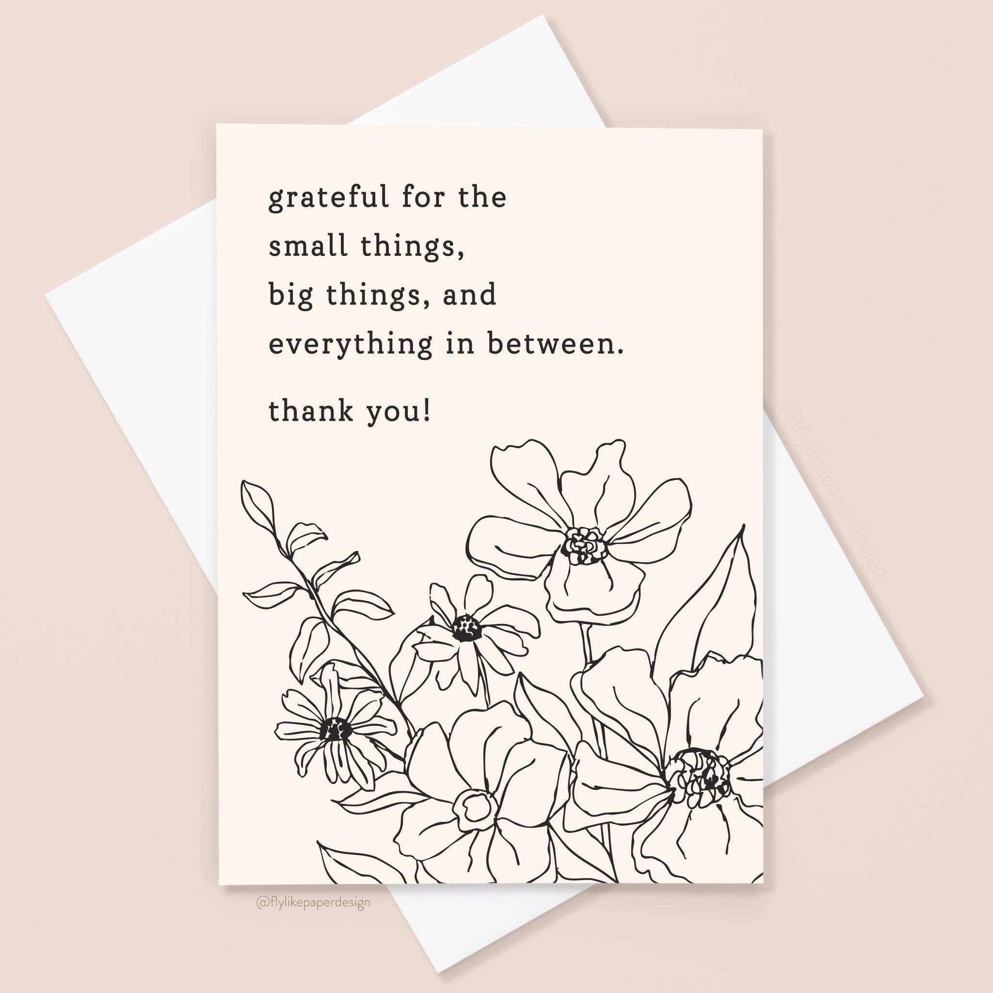FLORAL THANK YOU CARD