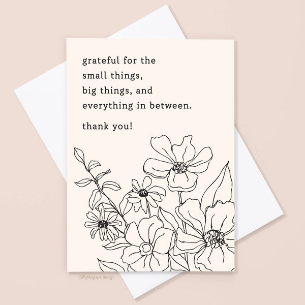 FLORAL THANK YOU CARD