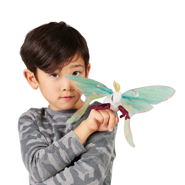 MINI LUNA MOTH FINGER PUPPET