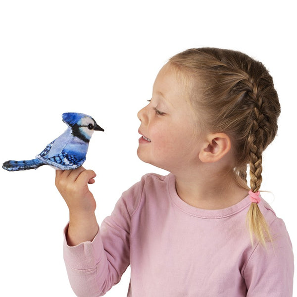 MINI BLUE JAY FINGER PUPPET