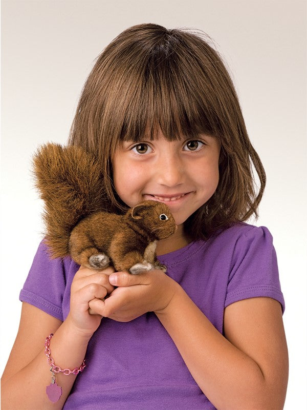 MINI RED SQUIRREL FINGER PUPPET
