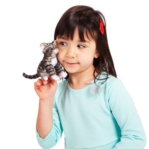 MINI TABBY CAT FINGER PUPPET