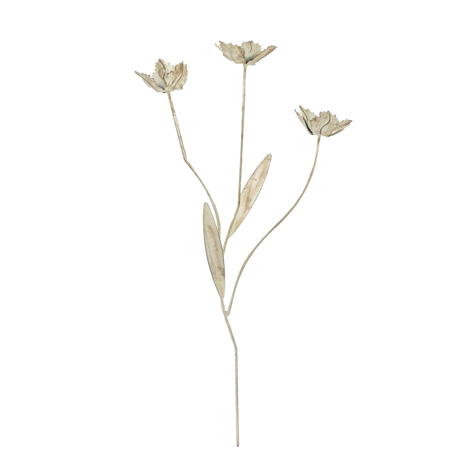 FLORENCE ANTIQUE FINISH METAL STAKE FLOWER STEM