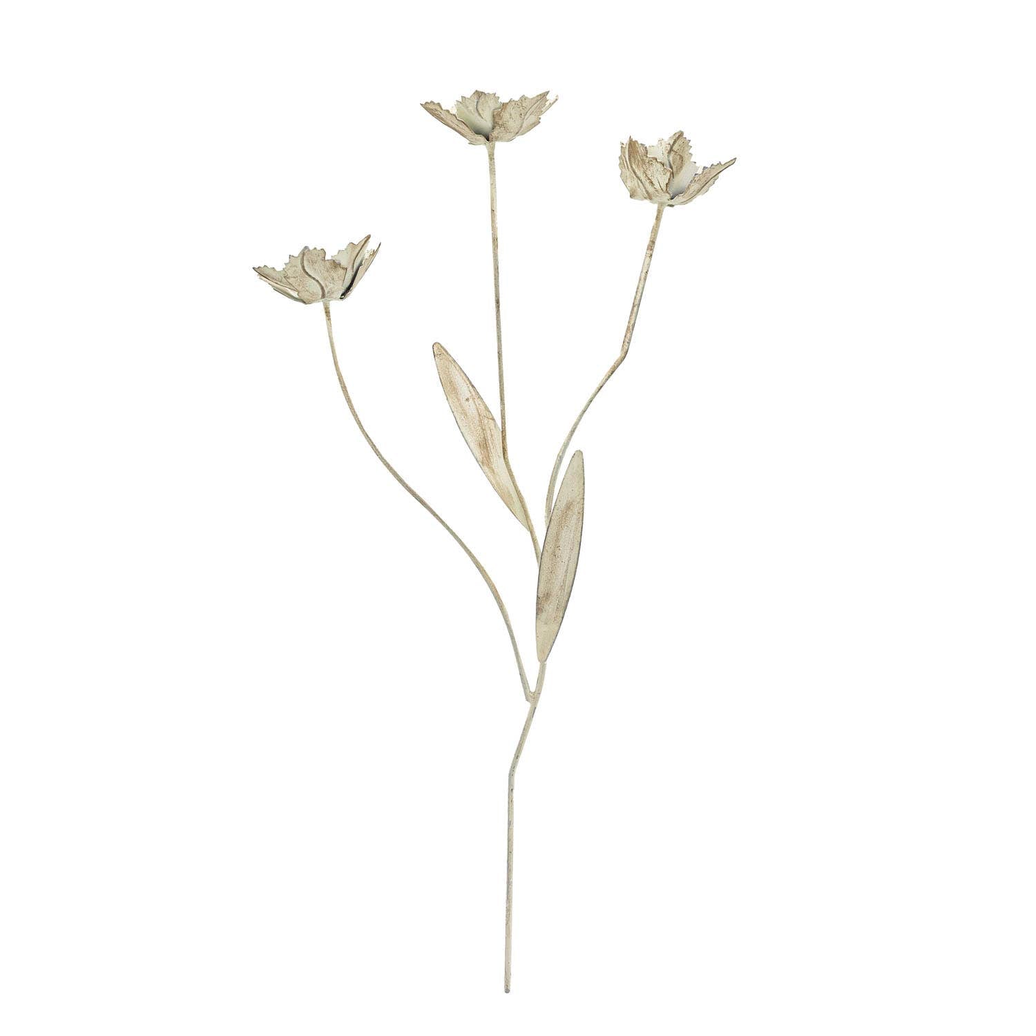 FLORENCE ANTIQUE FINISH METAL STAKE FLOWER STEM