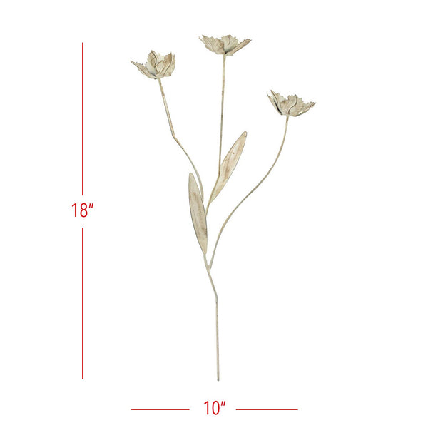 FLORENCE ANTIQUE FINISH METAL STAKE FLOWER STEM