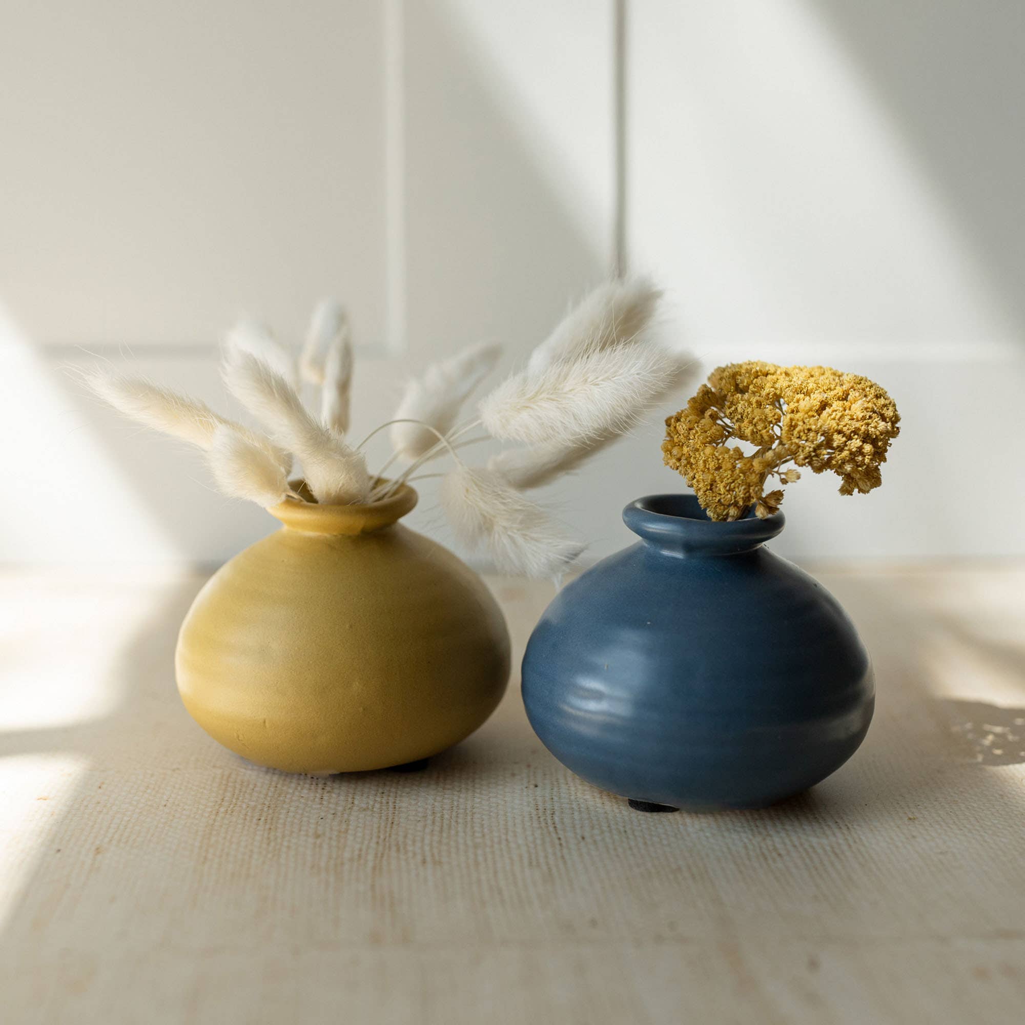 MATTIE CERAMIC BUD VASE MUSTARD