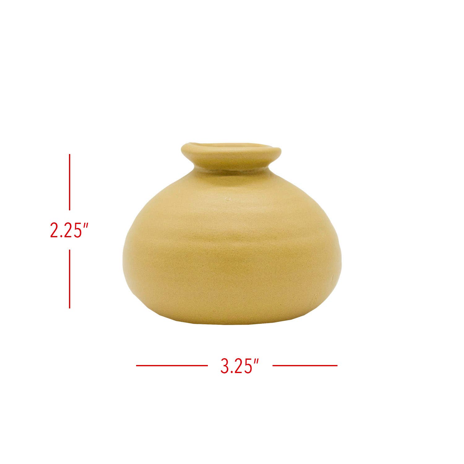 MATTIE CERAMIC BUD VASE MUSTARD
